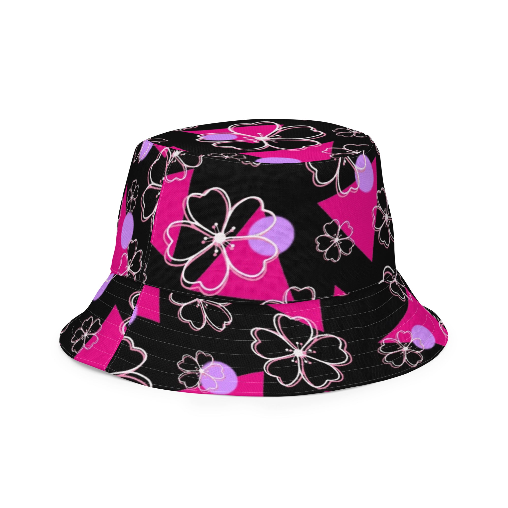 Retro Sakura Reversible bucket hat