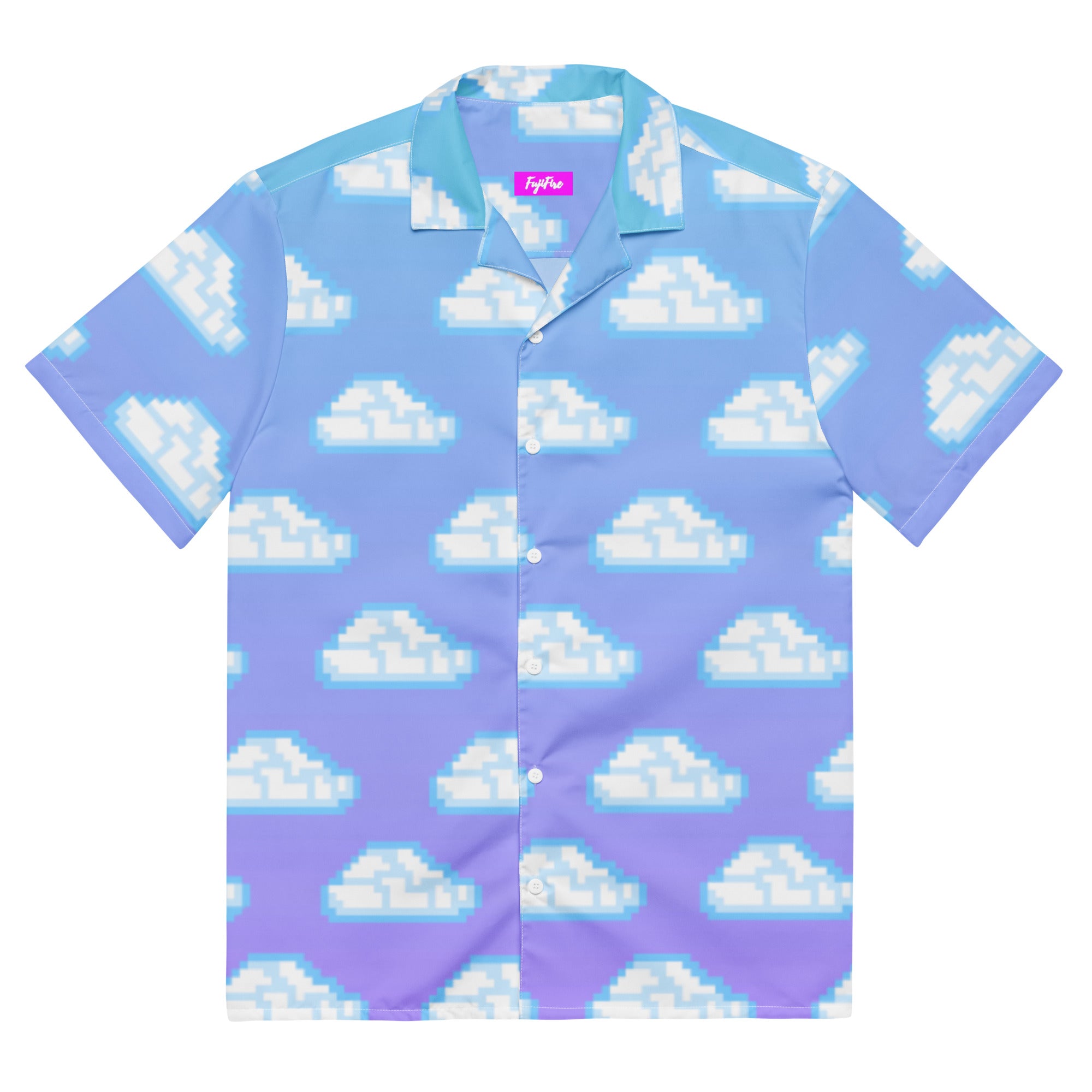 Pixel Clouds Hawaiian Shirt