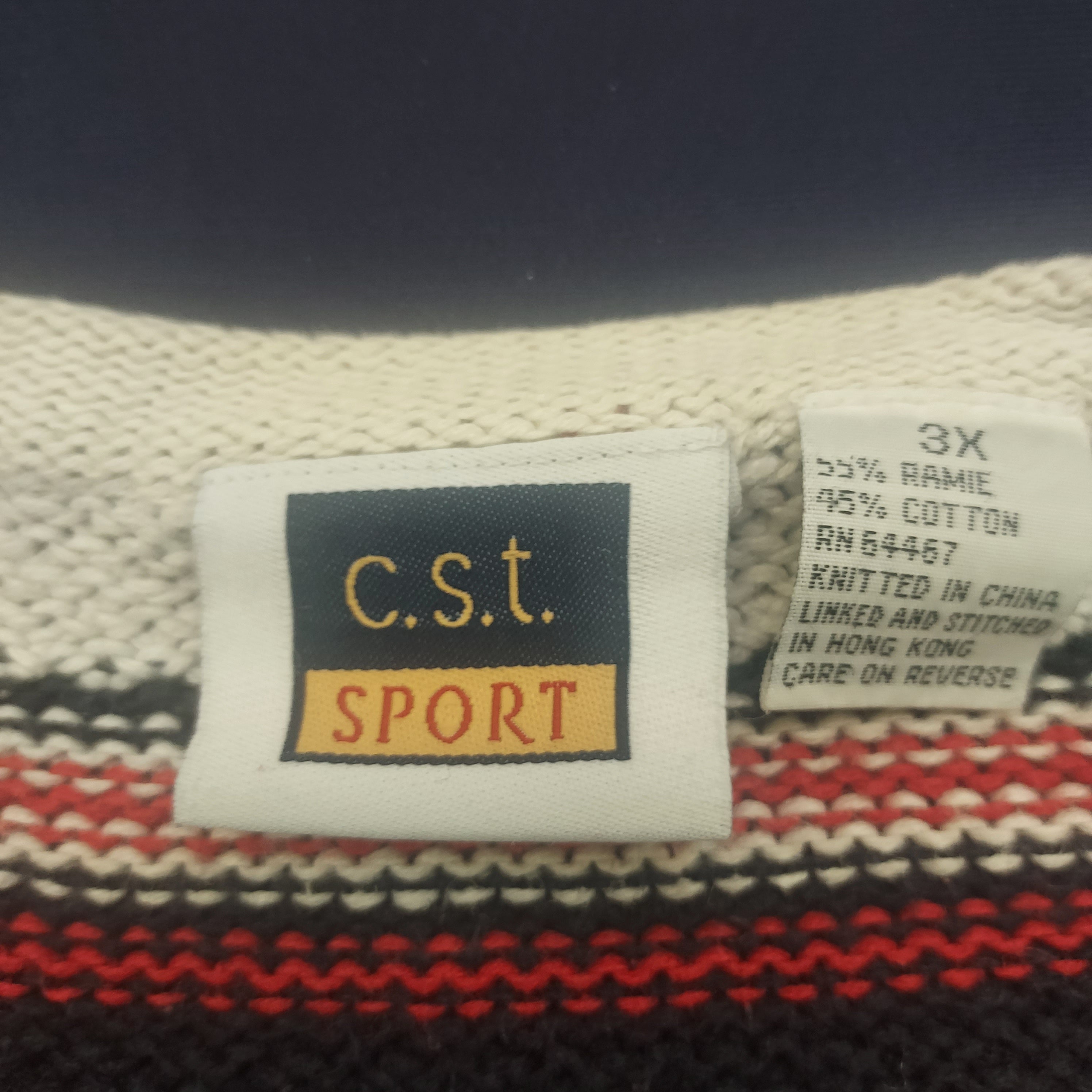 90s Women's CSL Sport Short Sleeve knit sweater "Size 2XL"