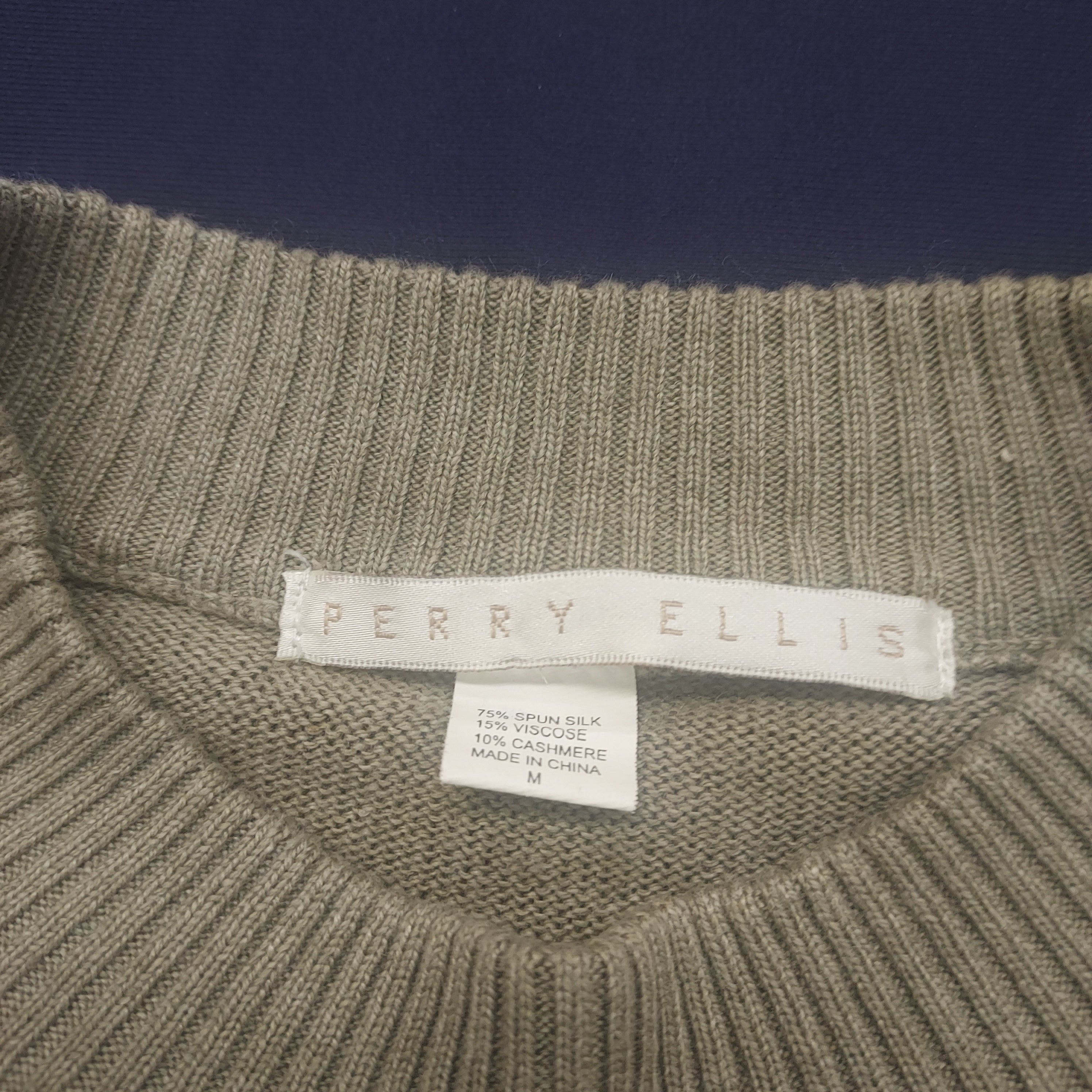 90s Perry Ellis Knit Mock Neck Sweater "Size M"