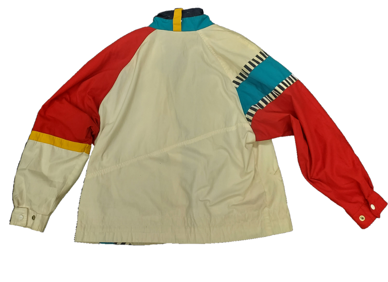 80s Braetan Colorblock Ski Jacket/ Large