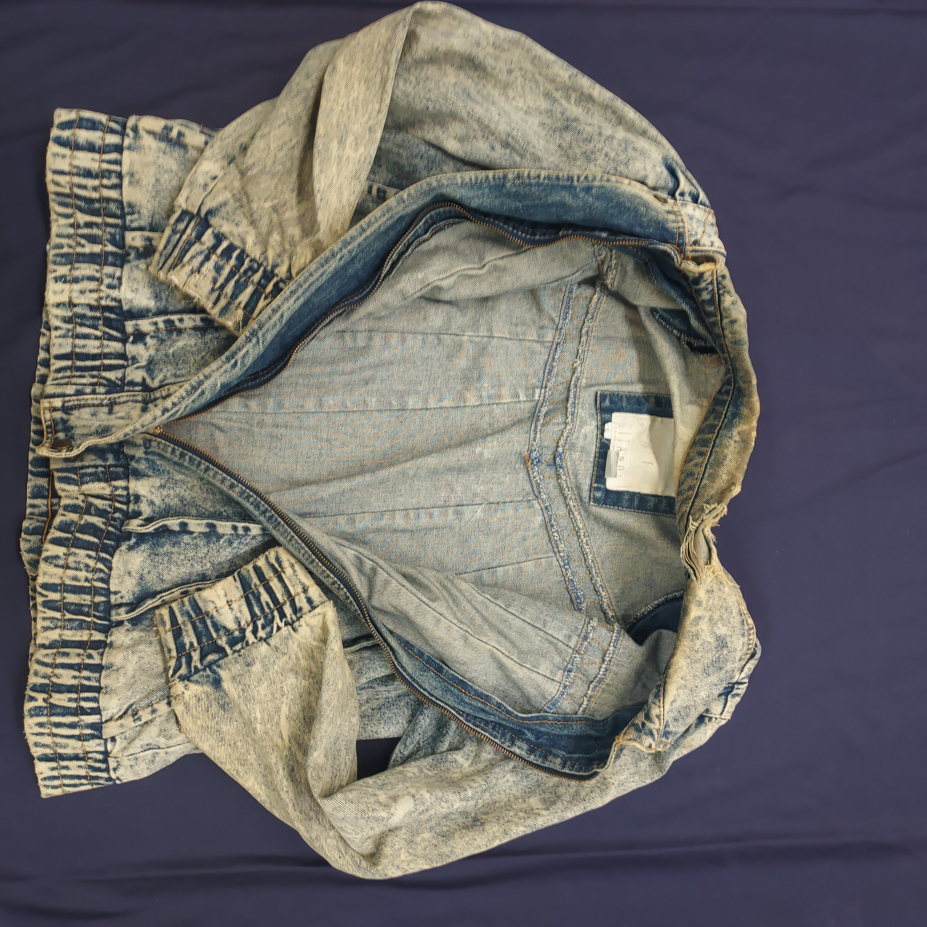 Gitano Acid Wash Denim Jacket Size L