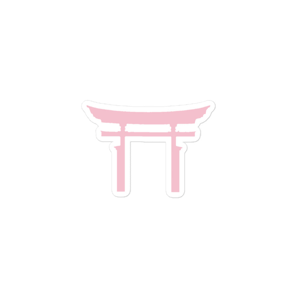 Pink Japanese Arch Kiss-Cut Sticker