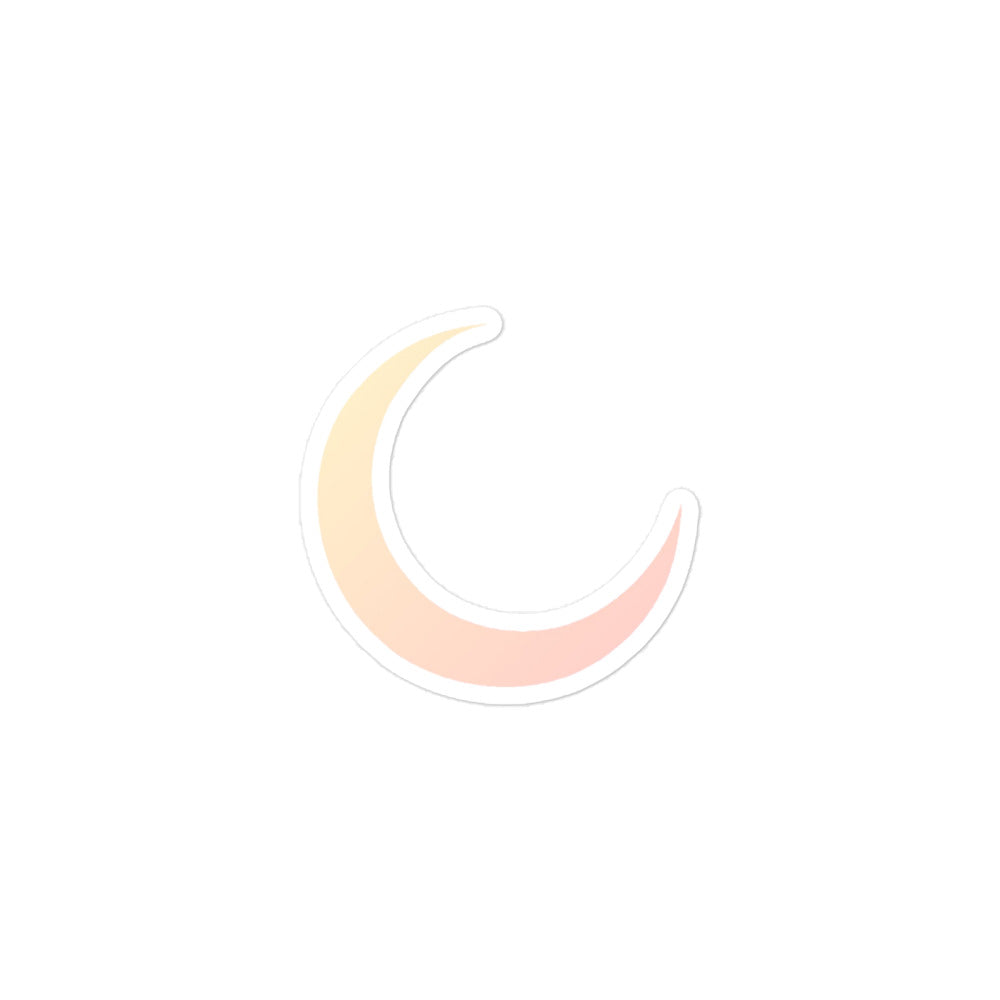 Crescent Moon Kiss-Cut Sticker