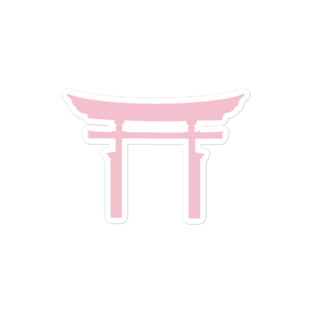 Pink Japanese Arch Kiss-Cut Sticker