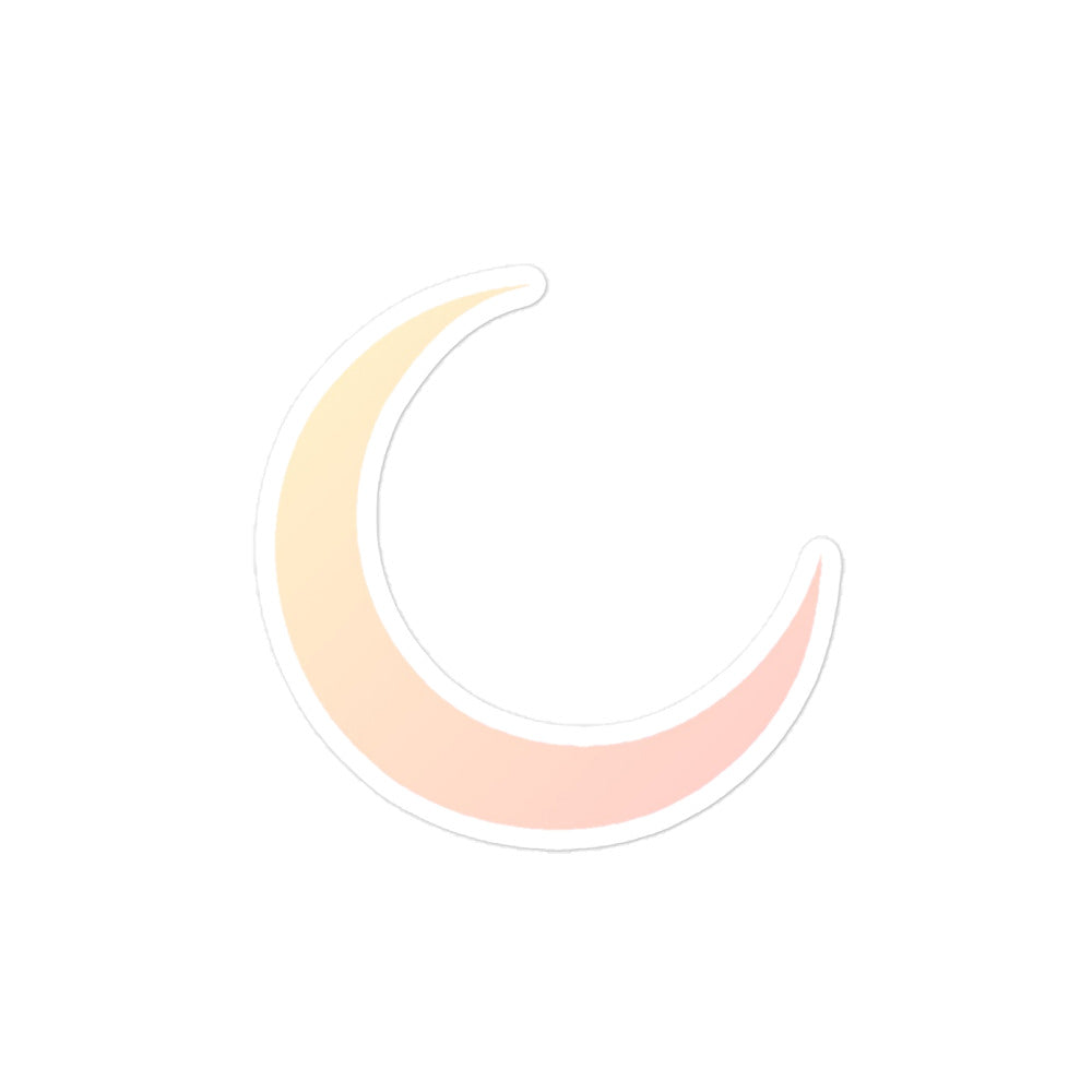 Crescent Moon Kiss-Cut Sticker