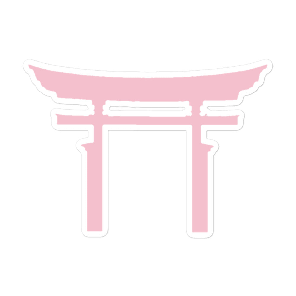 Pink Japanese Arch Kiss-Cut Sticker