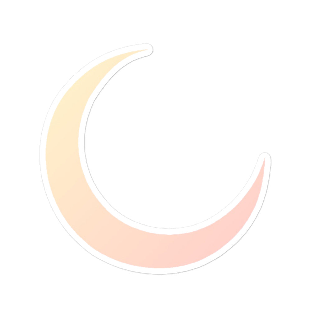 Crescent Moon Kiss-Cut Sticker